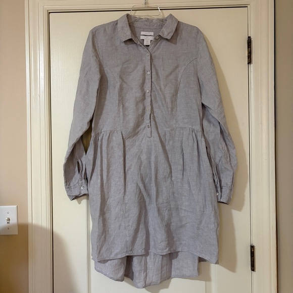 Halston Heritage Dresses & Skirts - Halston Heritage Linen Button-Up Shirt Dress